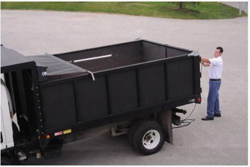 Self retracting spring assist dump truck tarp system w/mesh tarp for sale