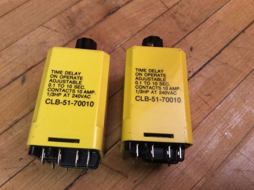 POTTER &amp; BRUMFIELD CLB-51-70010 TIME DELAY RELAY QUANTITY OF 2