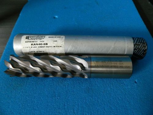 Weldon Tools #65917 1-1/4 x 4 TiCN 6Fl End Mill CrestKut