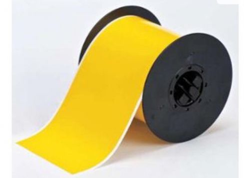 Brady bbp31, bbp33- # 142032 yellow 4.000&#034; x 100&#039; indoor/outdoor printer tape for sale