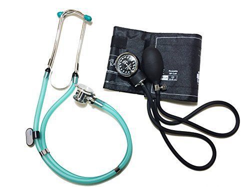 EMI Clear Sea Frost Sprague Rappaport Stethoscope and Black Blood Pressure Kit