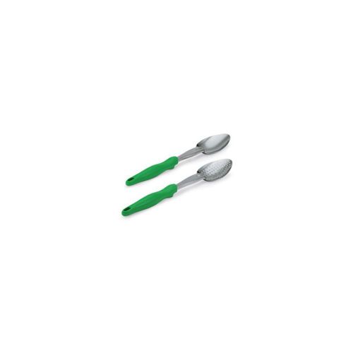 Vollrath 6414070 s/s solid basting spoon w/ green handle for sale