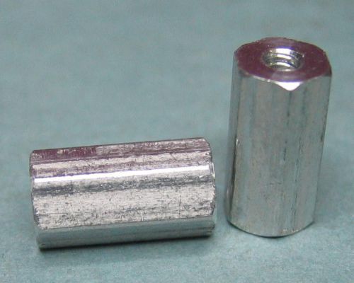 24 - pieces aluminum spacer standoff 3/8&#034;-long 3/16&#034;-hex 2-56 threads for sale