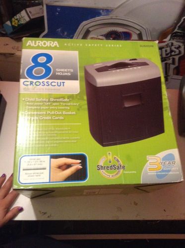 Aurora 8 Crosscut Paper Shredder New In Box