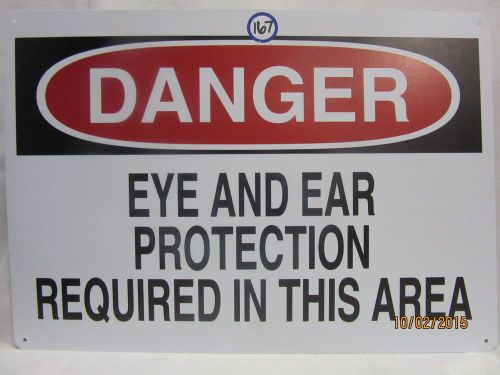 DANGER Eye &amp; Ear Protection Required Metal Sign Bar Man Cave Garage Our#167