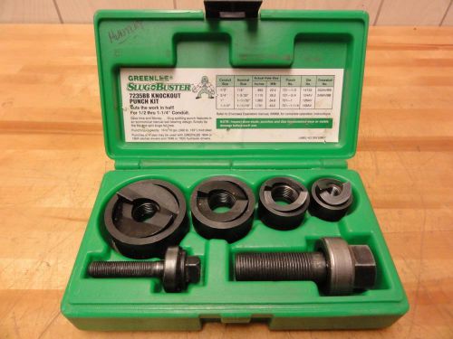 Nice greenlee slug buster 7235bb knock out punch kit 1/2&#034; thru 1-1/4&#034; conduit for sale