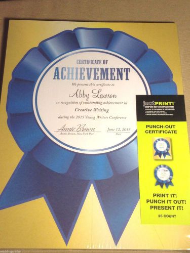 MOUNTAINCOW Jumbo Ribbon Punch-Out Certificates - 25ct