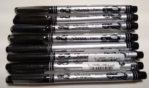Sharpie Fine Point Special Edition Fashion Wrap Markers BLACK Lot of 8