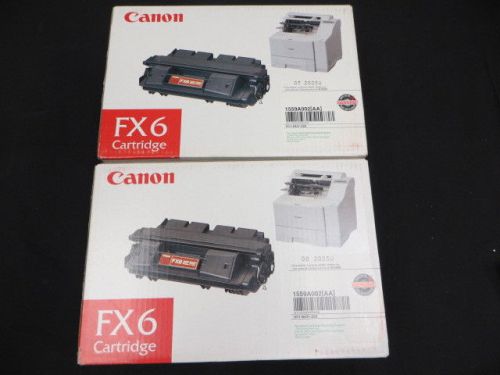 Lot of 2 Genuine Canon FX6 FX-6 Black Toner Cartridge LC 3170 3175 1559A002