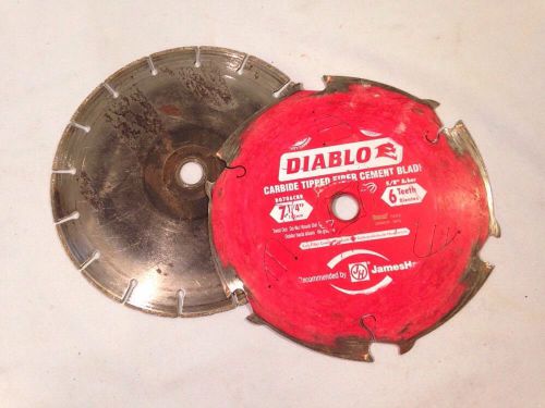 Circular Saw Blade Lot Of 2- Diamond &amp; Carbide Tipped - DIABLO, Unmarked