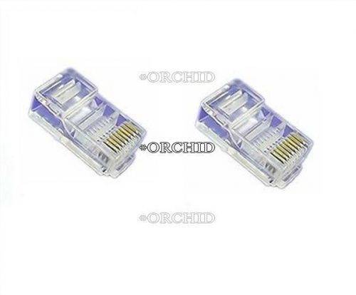 20 pcs rj45 cat5 cat5e 8p8c modular network cable lan connector end plug lot