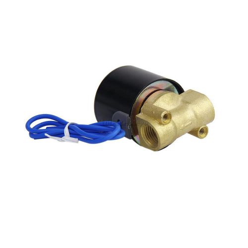 Brass dc 24v 1/4&#034; electric solenoid valve water air fuels gas normal closed for sale