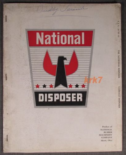 National Diposer - 1957 Product Catalog - Garbage Disposer