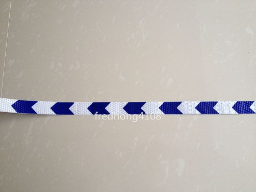 Blue&amp;silver safety arrow self-adhesive warning reflective tape sticker 1&#034; width for sale