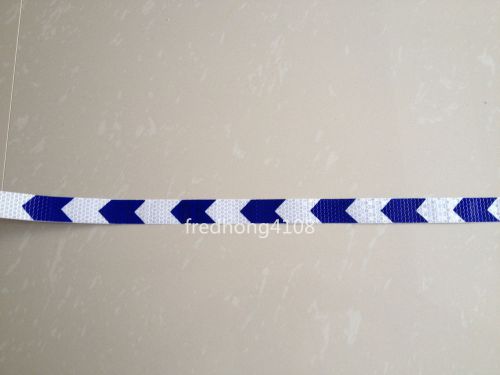 Blue&amp;Silver Safety Arrow Self-Adhesive Warning Reflective Tape Sticker 1&#034; Width