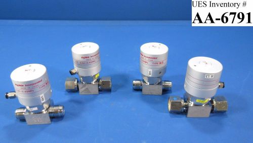 Fujikin fpr-uddf-71-9.52-nl-up valve fpr-uddf-71-9.52-2-nl-up lot of 4 used for sale