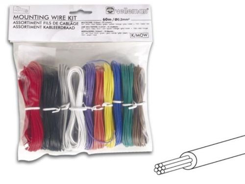 Velleman 10 Color Stranded Mounting Wire Set K/MOW MOUNTING WIRE KIT NEW