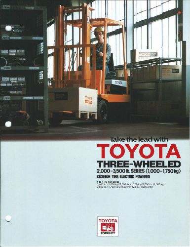 Fork Lift Truck Brochure - Toyota - Three-Wheeled 2000-3500 lb Electric (LT268)