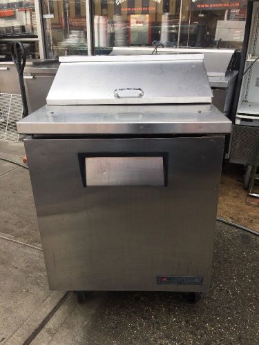 True TSSU-27-8 - 1 Door Refrigerator Sandwich Prep Table Used 27 1/2&#034;
