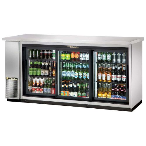 Back bar cooler three-section true refrigeration tbb-24-72g-sd-s-ld (each) for sale