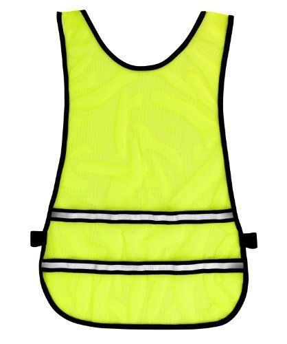 NEW Time to Run High Visibility Reflective Running Bib Vest Yellow, one size