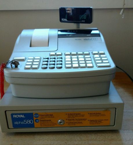 Royal Alpha 580 Cash Register w/Keys perfect for small business/concession stand