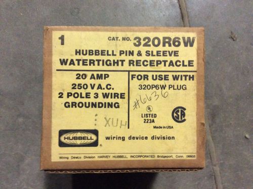 Hubbell 320R6W Pin &amp; Sleeve Watertight Receptacle 20AMP 250VAC 2P 3W