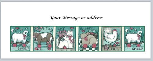 30 Personalized Primitive Country Return Address Labels Buy 3 get 1 free (bo231)