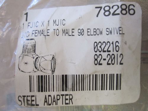 1 FJIC x 1 MJIC Female to Male 90 Elbow Swivel Steel Adapter #78286