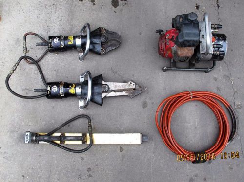 HURST JAWS OF LIFE 5 PIECE SET HONDA POWER UNIT, Spreader, Cutter, Extensions, H