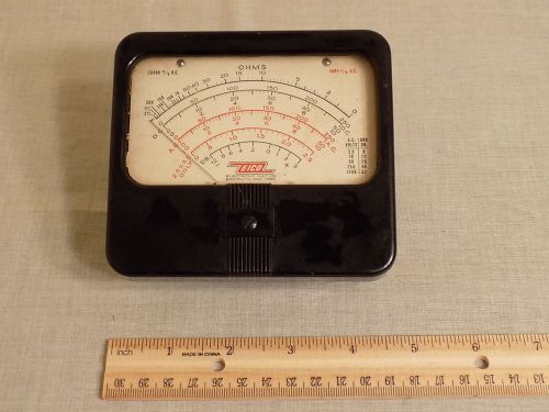 &#034;Eico OHMS Panel Meter&#034; Vintage!  Tested &amp; Working!  Made In USA!