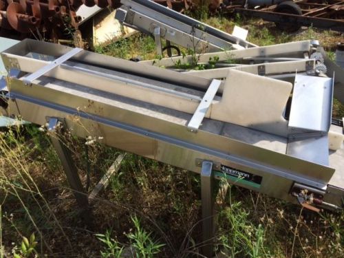 Inclined 2 lane stainless steel conveyor 18 &#034; wide  x 76&#034; long 1/2 hp .50hp for sale