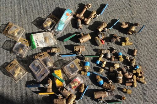 Large Amount Copper/Brass Plumbers Fittings Shut off Valves Anderson Tees Etc.