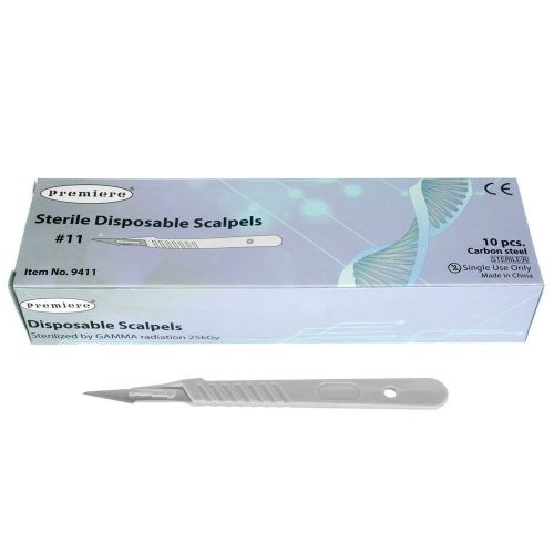 Premiere 9411 Disposable Scalpels with #11 High-Carbon Steel Blades, Sale