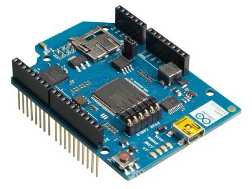 ARDUINO A000058 WiFi SHIELD connects your Arduino to the internet wirelessly