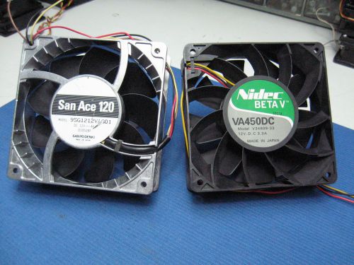 Nidec Beta V VA450DC and San ACE 120 12VDC Fan, 120x120x38mm, high performance