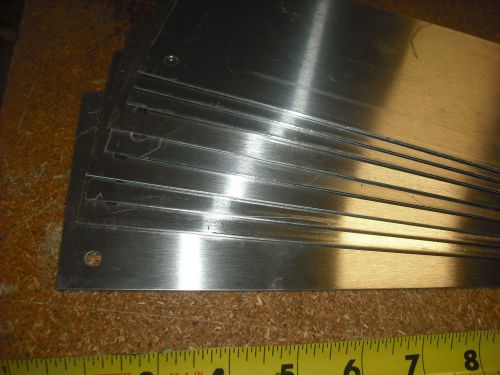 Lot of 9 Stainless Steel Door Push Plate 16&#034; x 4&#034;