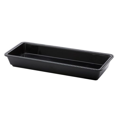 Elite Global M1562 Venetian Black 15&#034; x 6&#034; x 2&#034; Rectangular Melamine Tray