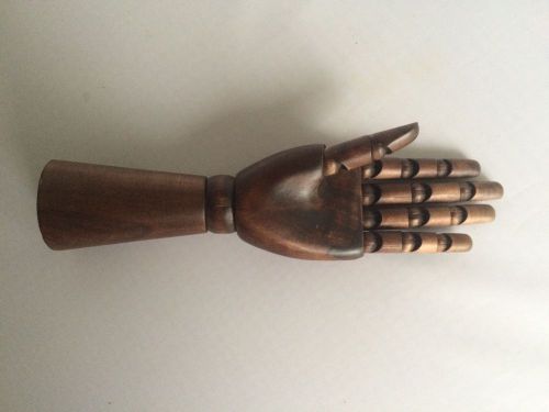 12&#034; Artistic Female Wooden Mannequin Hand Display Bendable Fingers And Wrist