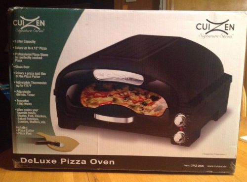 Cuizen deluxe pizza oven, unused oven, nip, broken baking stone, retail $120.00 for sale