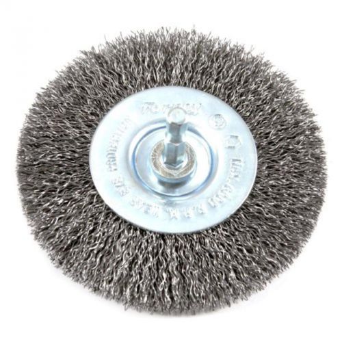 4&#034; By .012&#034; Coarse Crimped Wire Wheel Brush With 1/4&#034; Hex Shank Forney 72739