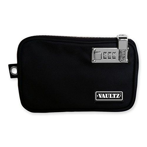 Vaultz Locking Tool Pouch with Tether, Extra Large, 12 x 18 Inches, Black