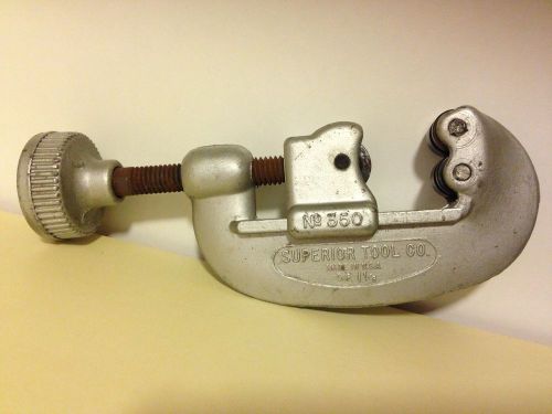 Vintage Superior Tool Co. No. 350 Pipe Tube Cutter 1/8&#034; to 1 1/8&#034; USA made