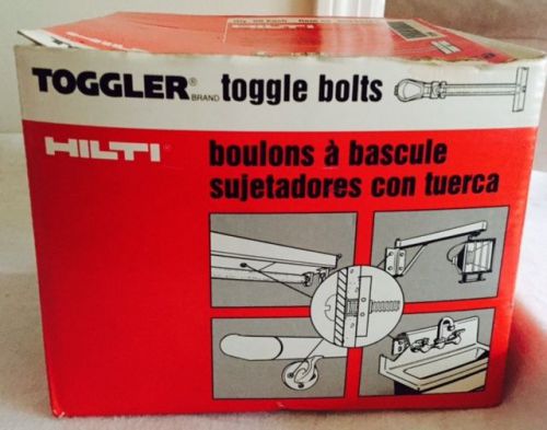 TOGGLER BOLTS 3/16&#034; W/ PHILLIPS FLAT HEAD SCREW Qty.50 EACH ITEM NO.00230483