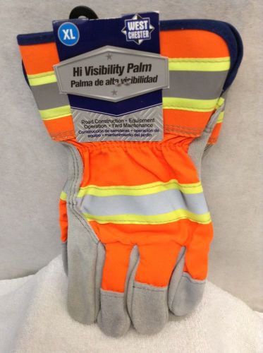 WEST CHESTER HI VISIBILITY LEATHER PALM CONSTRUCTION  SIZE XL  FREE SHIP