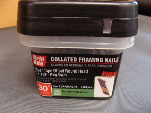 Grip-rite round head framing stick nail 2x.113&#034; grp6rhgh1 1000 pc for sale