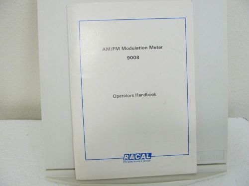 Racal-Dana 9008 AM/FM Modulation Meter Operators Handbook