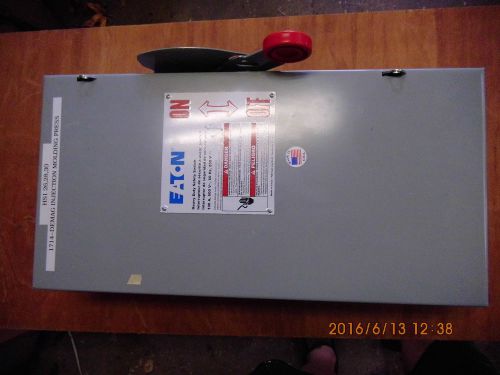 Eaton n1 disconnect dx363ngk 100a 600vac 3 ph fused hd dis w 3 100 amp fuses for sale