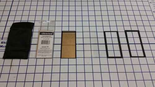 Ultraview Polycarbonate gold filter plate 2&#034;x 4-1/4&#034; One New, One Used &amp; case