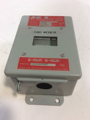 E-mon d-mon 480100 4 wire 277/480v 100a 50-400hz a.c. kilowatthour meter for sale